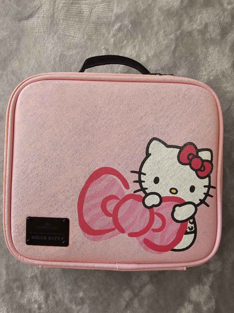 Impression Vanity Makeup Bag with Faux‎ Leather, Hello Kitty Travel Toiletry Bag